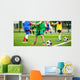 kids playing football soccer match Wall Mural