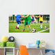 kids playing football soccer match Wall Mural