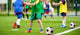 kids playing football soccer match Wall Mural
