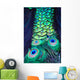 Textures and colors of the peacock Wall Mural