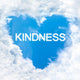 kindness word inside love cloud blue sky only Wall Mural