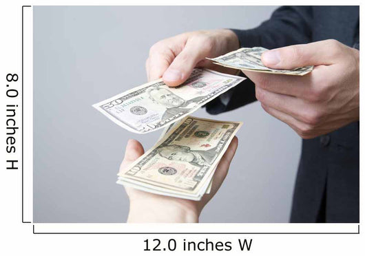 Money in the hands of the people Wall Mural