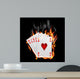 Poker Cards Burn in the Fire Wall Mural