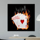 Poker Cards Burn in the Fire Wall Mural