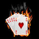 Poker Cards Burn in the Fire Wall Mural