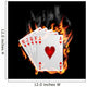 Poker Cards Burn in the Fire Wall Mural