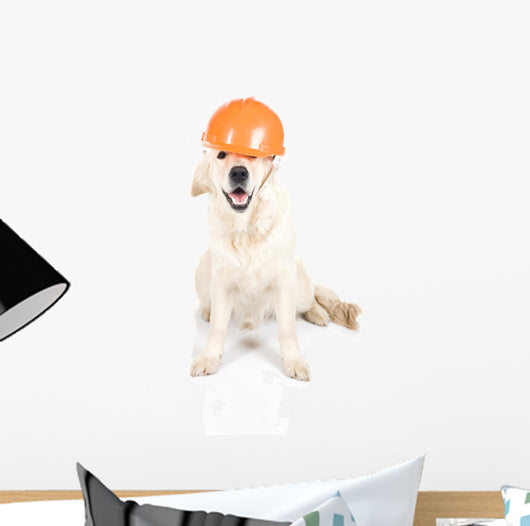 Construction dog Wall Decal