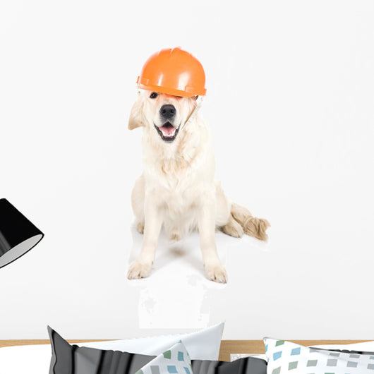 Construction dog Wall Decal
