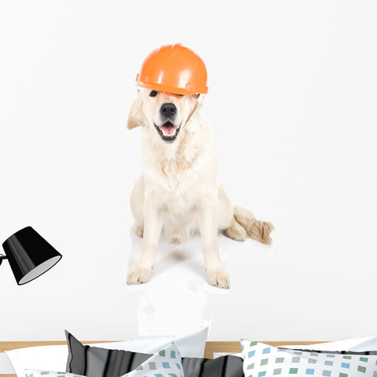 Construction dog Wall Decal