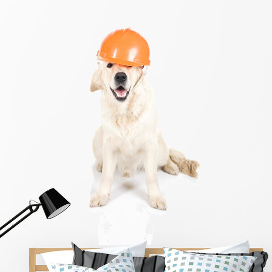 Construction dog Wall Decal