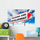 Training and Development on Red Road Sign. Wall Mural