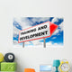 Training and Development on Red Road Sign. Wall Mural