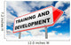 Training and Development on Red Road Sign. Wall Mural