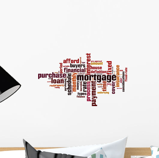 Mortgage word cloud Wall Decal