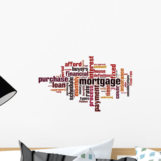 Mortgage word cloud Wall Decal
