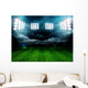 stadium lights at night and stadium Wall Mural