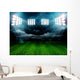 stadium lights at night and stadium Wall Mural