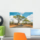 African landscape with empty road and trees in Zimbabwe - On the Wall Mural
