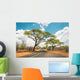 African landscape with empty road and trees in Zimbabwe - On the Wall Mural