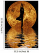 yoga on moon and water background Wall Mural