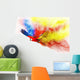 Colourful flying parrot isolated on white Wall Mural