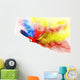 Colourful flying parrot isolated on white Wall Mural
