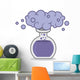Chemistry beaker with purple smoke reaction Wall Decal