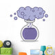 Chemistry beaker with purple smoke reaction Wall Decal