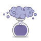 Chemistry beaker with purple smoke reaction Wall Decal