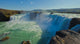 Beautiful vibrant panorama picture with a view on icelandic wate Wall Mural
