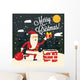 Christmas Card with Santa Claus Wall Mural
