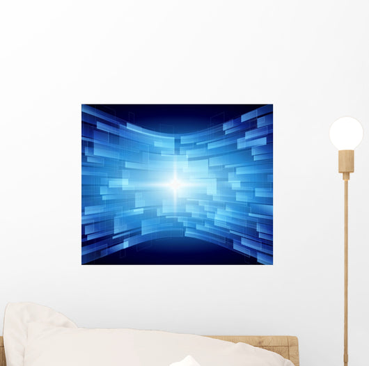 Blue Technology Abstract and