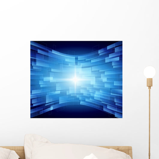 Blue Technology Abstract and