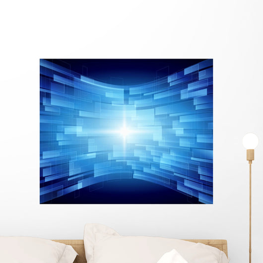 Blue Technology Abstract and