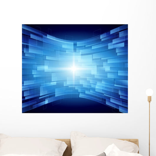 Blue Technology Abstract and