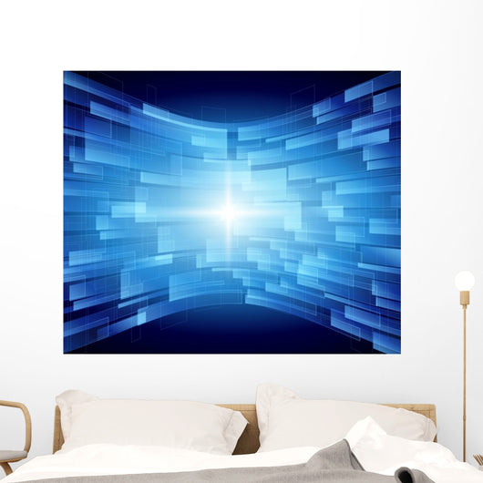 Blue Technology Abstract and