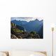 Rays of light on Machu Picchu ruins Wall Mural
