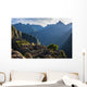 Rays of light on Machu Picchu ruins Wall Mural