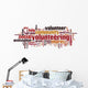 Volunteering word cloud Wall Decal