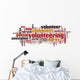 Volunteering word cloud Wall Decal