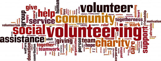 Volunteering word cloud Wall Decal