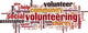 Volunteering word cloud Wall Decal