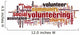 Volunteering word cloud Wall Decal