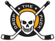 Hockey emblem with skull and crossed hockey sticks Wall Decal