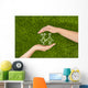 Open hands making a protection gesture Wall Mural