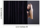 Frightened girl hiding behind a curtain. Wall Mural