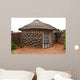 African adobe hut Wall Mural