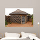 African adobe hut Wall Mural