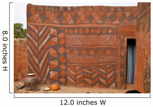 Wall with african tribal painting Wall Mural