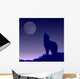 the wolf and the moon Wall Mural
